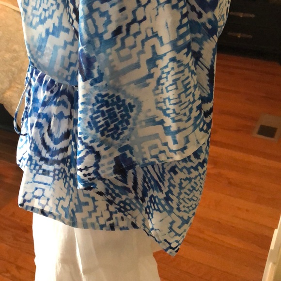 Boho blouse in beautiful hues of blue - Picture 4 of 4